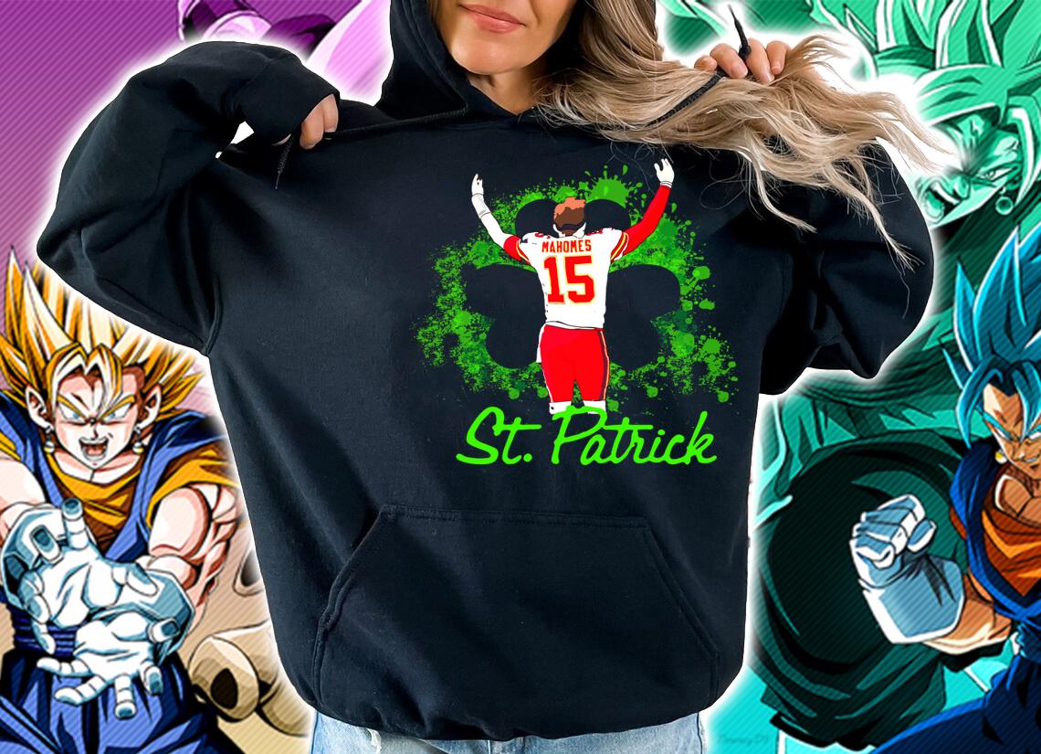 15 Patrick Mahomes St. Patrick’s day Kansas City Chiefs t-shirt hoodie