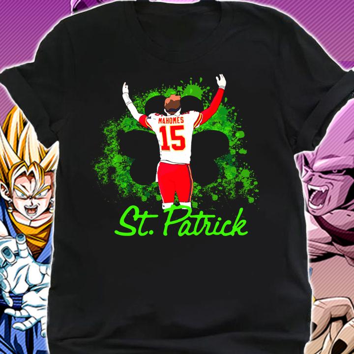 15 Patrick Mahomes St. Patrick’s day Kansas City Chiefs t-shirt shirt
