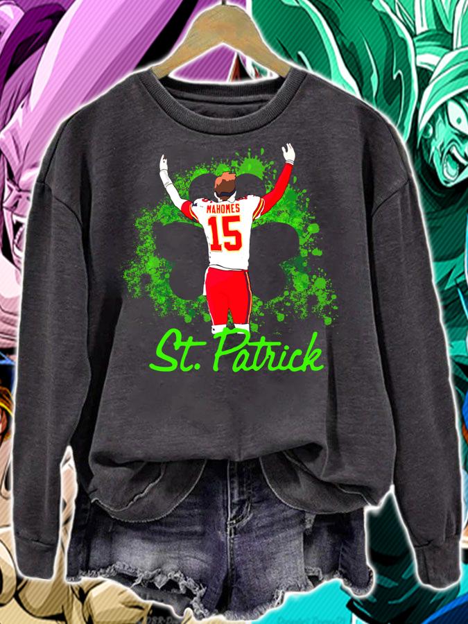 15 Patrick Mahomes St. Patrick’s day Kansas City Chiefs t-shirt sweatshirt