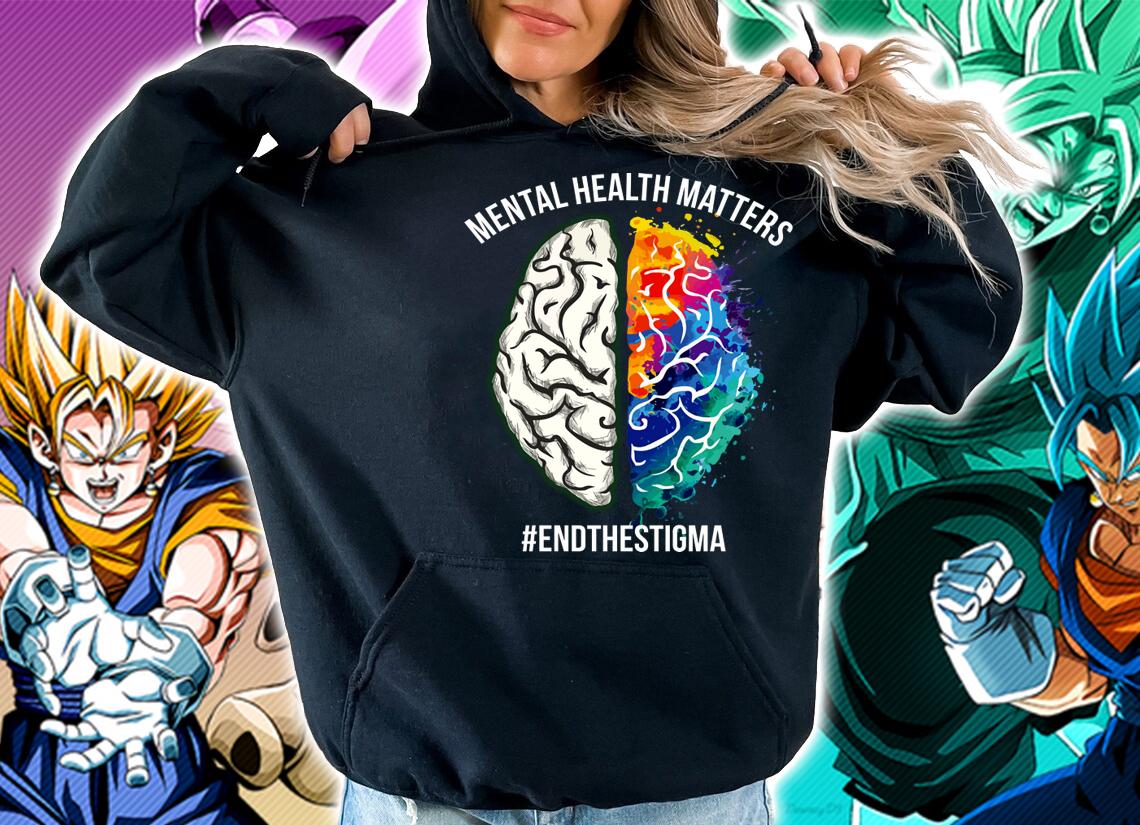 Colorful Brain Mental Health Matters #endthestigma t-shirt hoodie