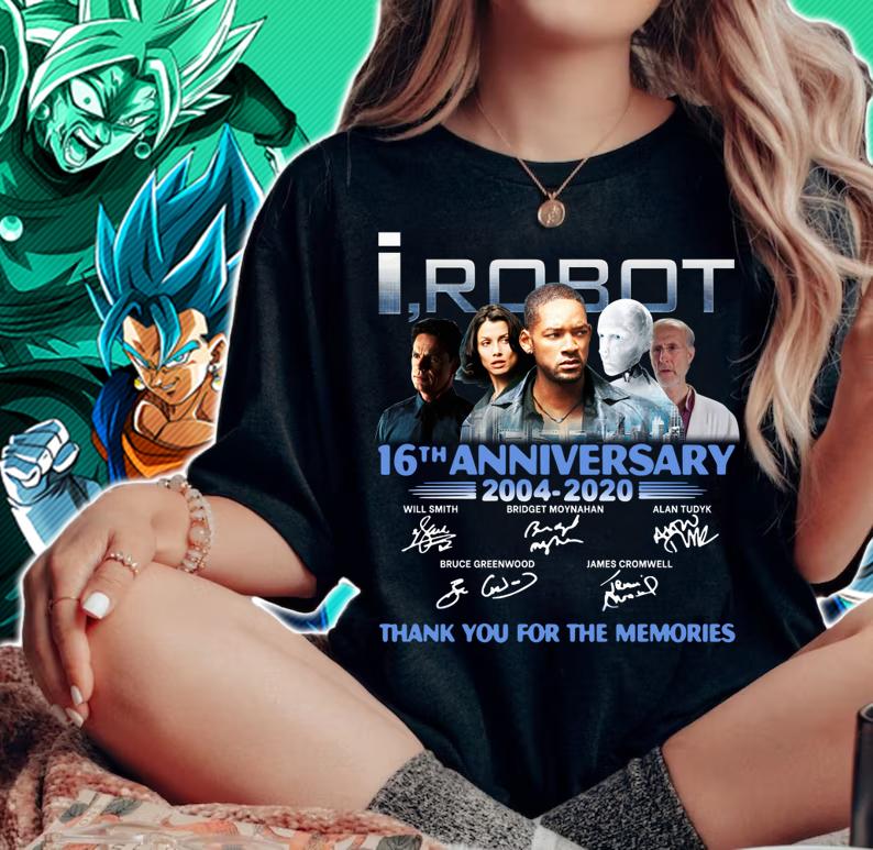 I Robot 16th Anniversary 2004-2020 Signatures t-shirt woman shirt