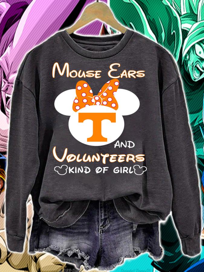 Funny Minnie Mouse Ears And Tennessee Volunteers Kind Of Girl t-shirt sweatshirt