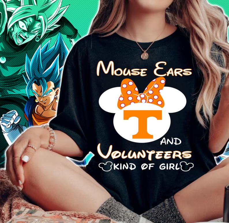 Funny Minnie Mouse Ears And Tennessee Volunteers Kind Of Girl t-shirt woman shirt