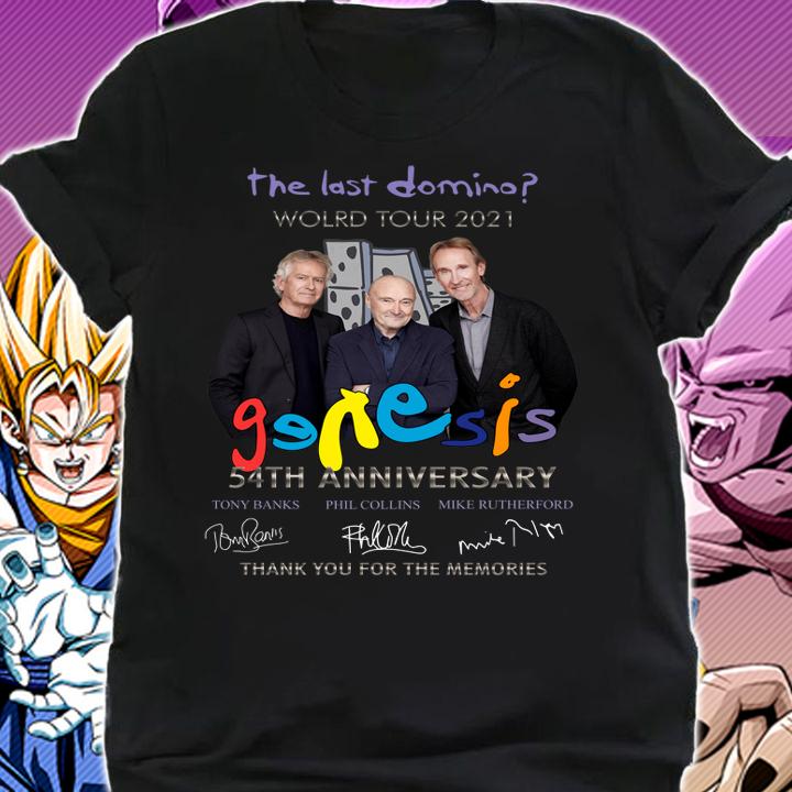 2021 Genesis Band The Last Domino World Tour 54th Anniversary Signatures Thank You For The Memories t-shirt shirt