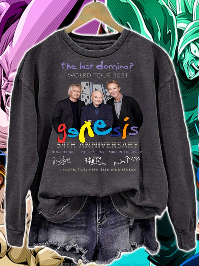 2021 Genesis Band The Last Domino World Tour 54th Anniversary Signatures Thank You For The Memories t-shirt sweatshirt