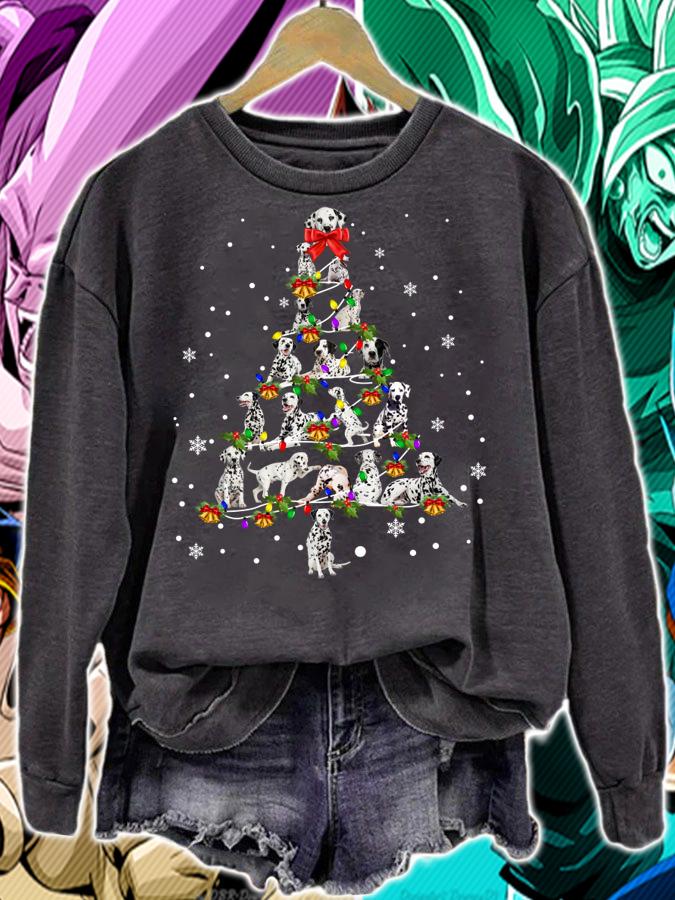 Dalmatian Christmas tree light t-shirt sweatshirt