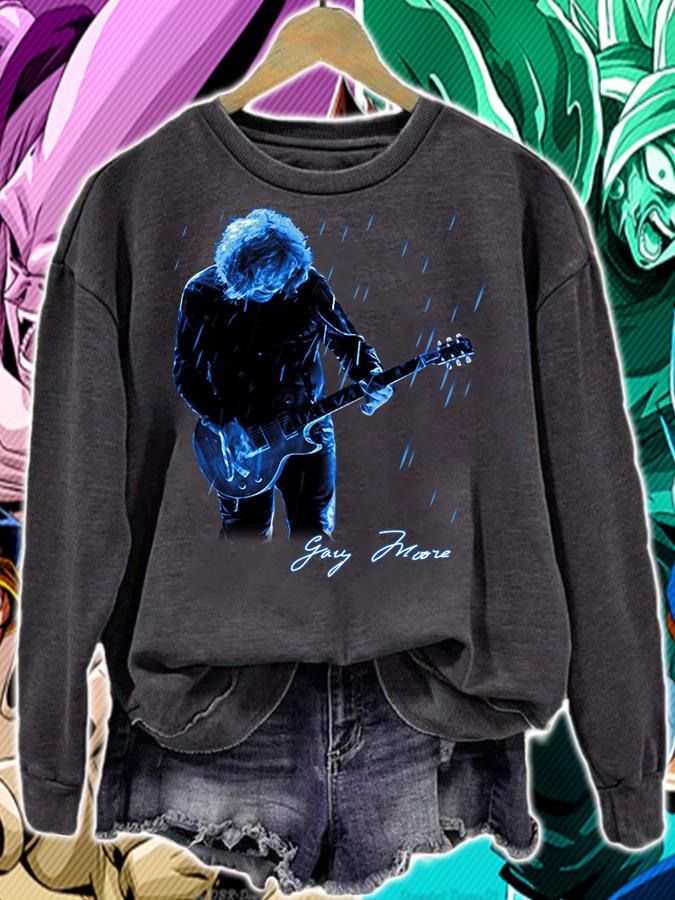 Guitarist Gary Moore In Memoriam signature t-shirt sweatshirt