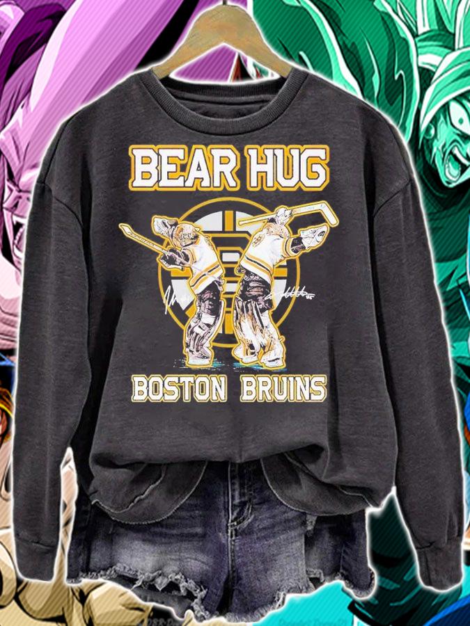 Bear hug Boston Bruins signatures shirt t-shirt sweatshirt