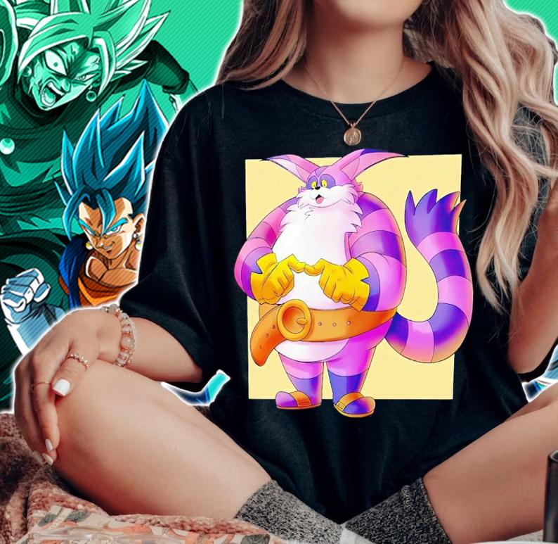 Big kitty spotted shirt t-shirt woman shirt