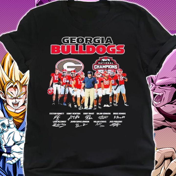 Georgia Bulldogs National Champions 2022 signatures shirt t-shirt shirt