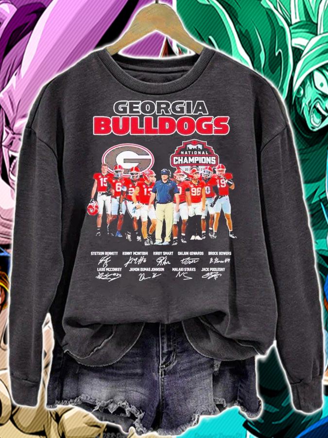 Georgia Bulldogs National Champions 2022 signatures shirt t-shirt sweatshirt
