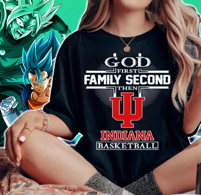 God first family second Indiana Hoosiers basketball shirt t-shirt woman shirt