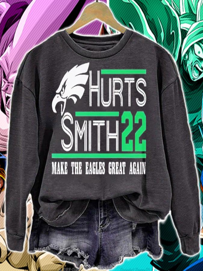 Hurts Smith 22 make the Eagles great again shirt t-shirt sweatshirt