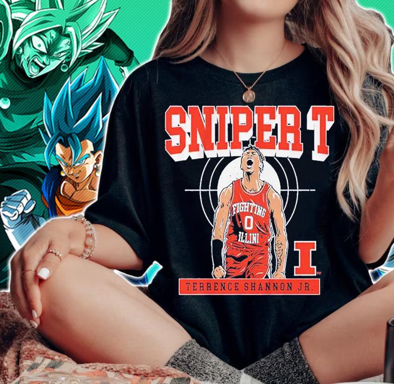 Illinois Basketball Terrence Shannon Jr. Sniper Shirt t-shirt woman shirt