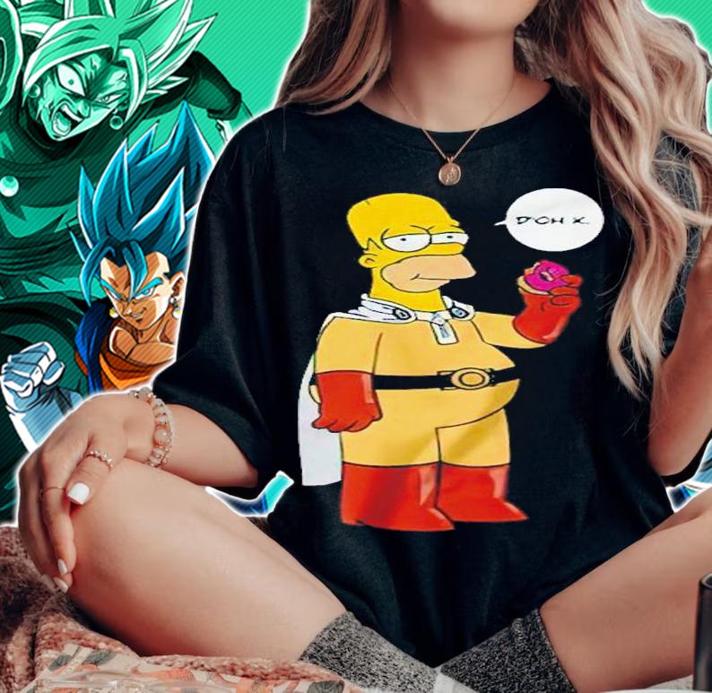 Homer Simpson Saitama One Punch Man shirt t-shirt woman shirt