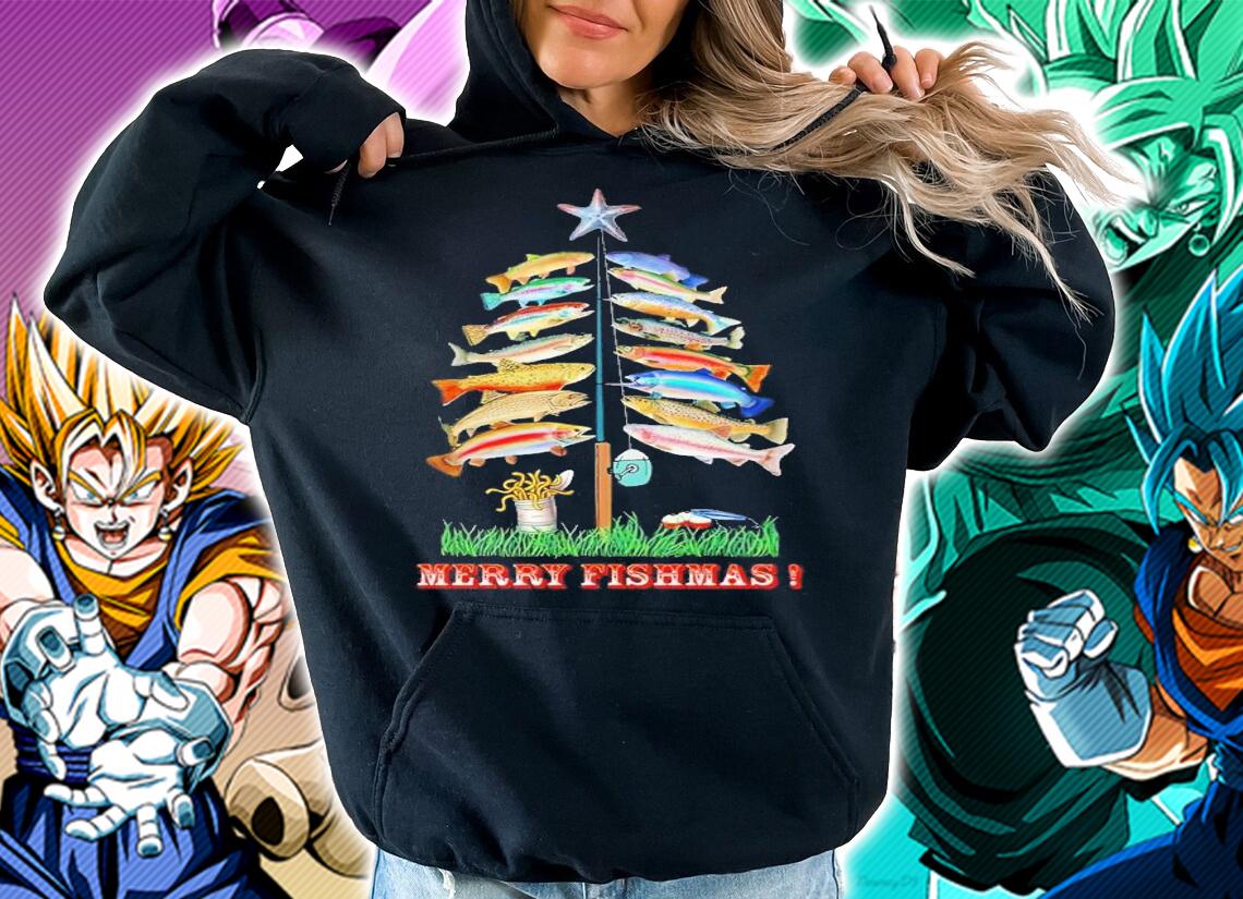 Merry Fishmas tree Christmas shirt t-shirt hoodie