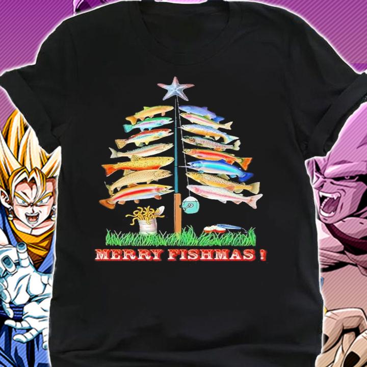 Merry Fishmas tree Christmas shirt t-shirt shirt