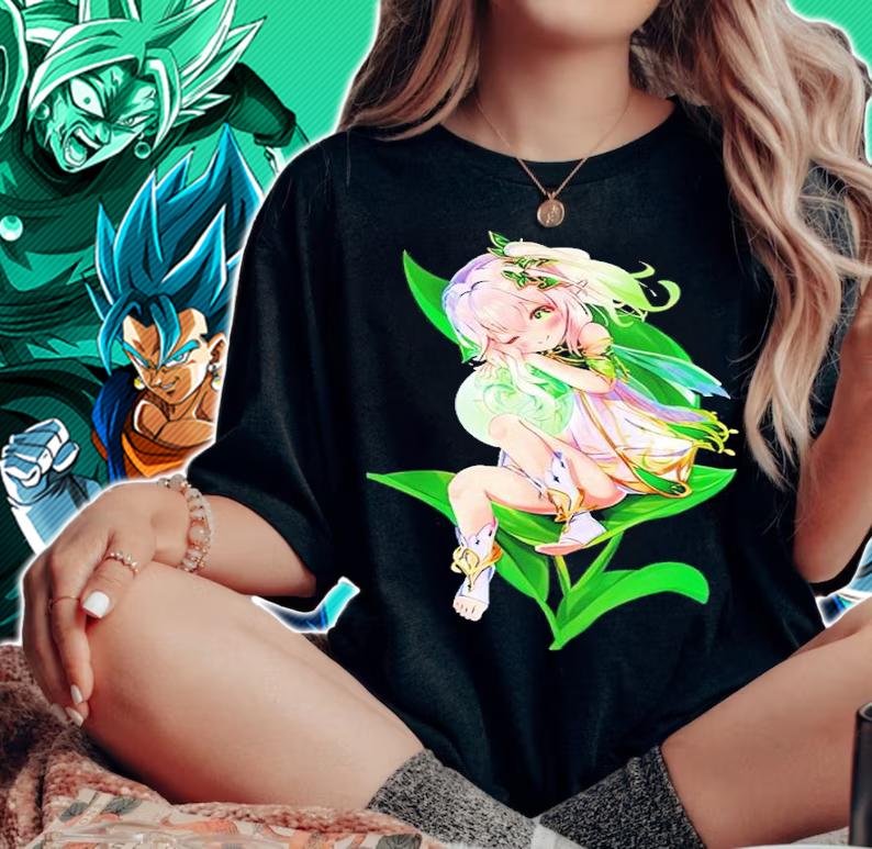 Nahida Genshin Impact Chibi shirt t-shirt woman shirt