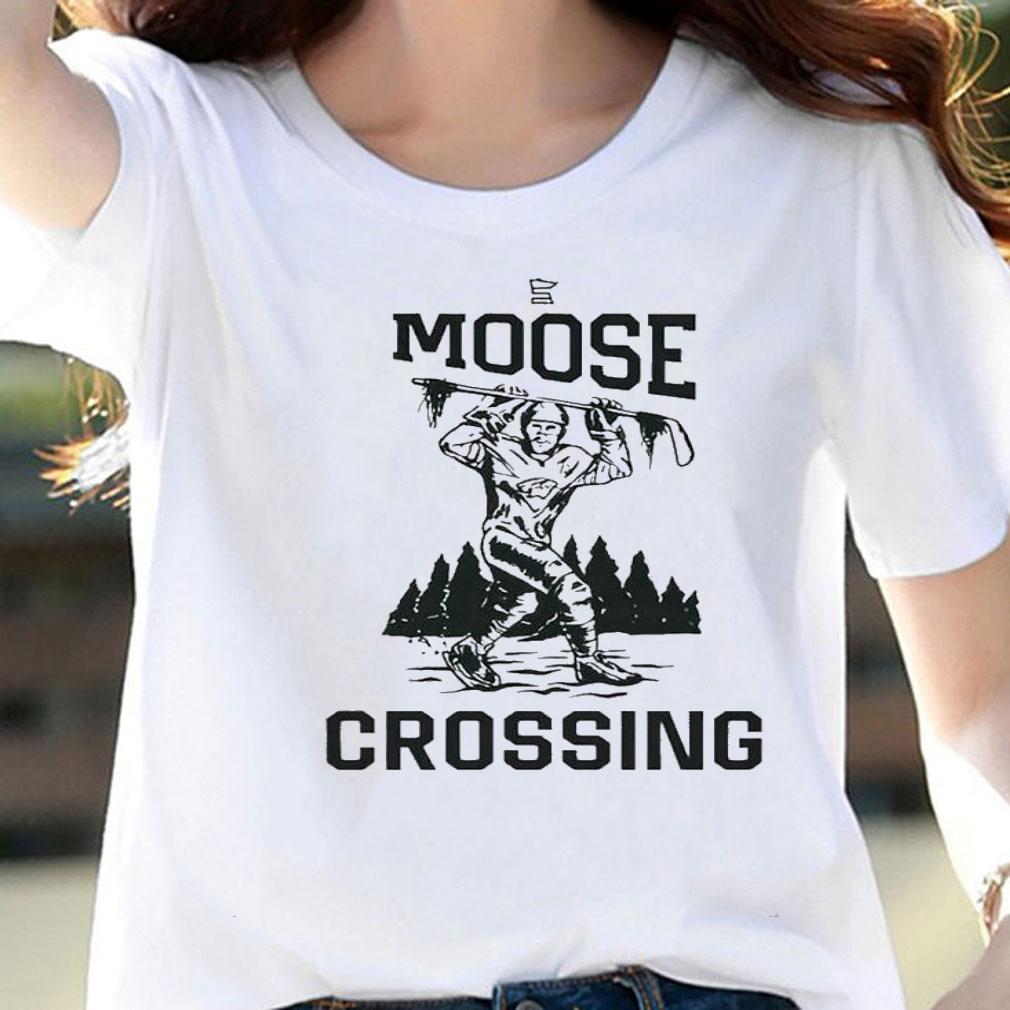 Sotastickco Moose Crossing shirt t-shirt woman shirt