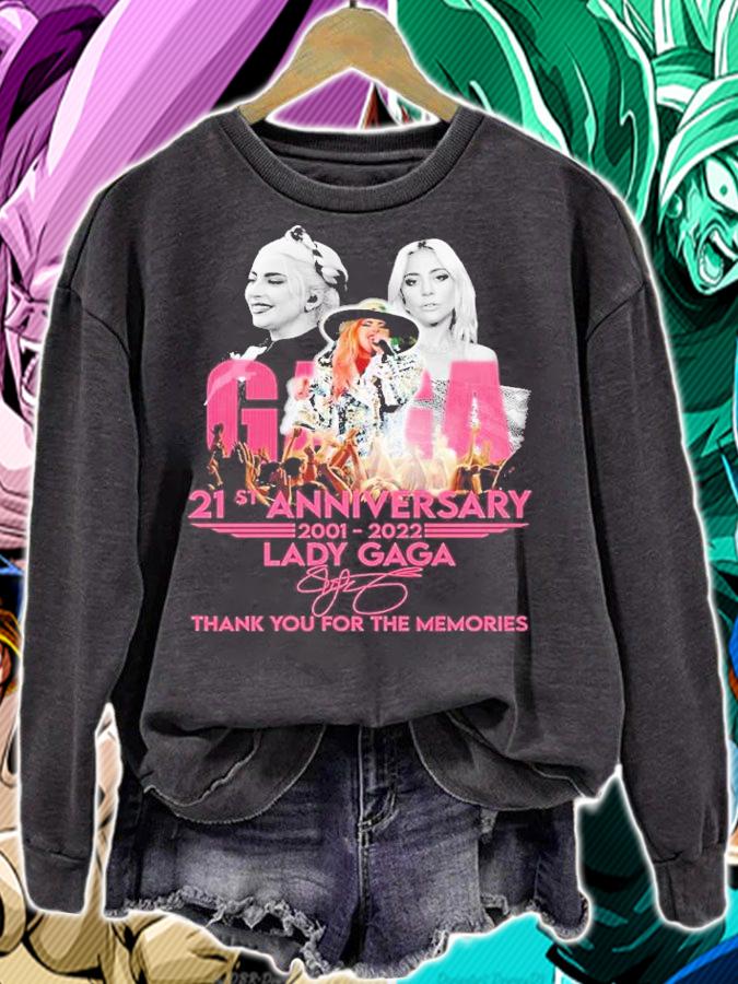 21st anniversary 2001 2022 Lady Gaga thank you for the memories shirt t-shirt sweatshirt