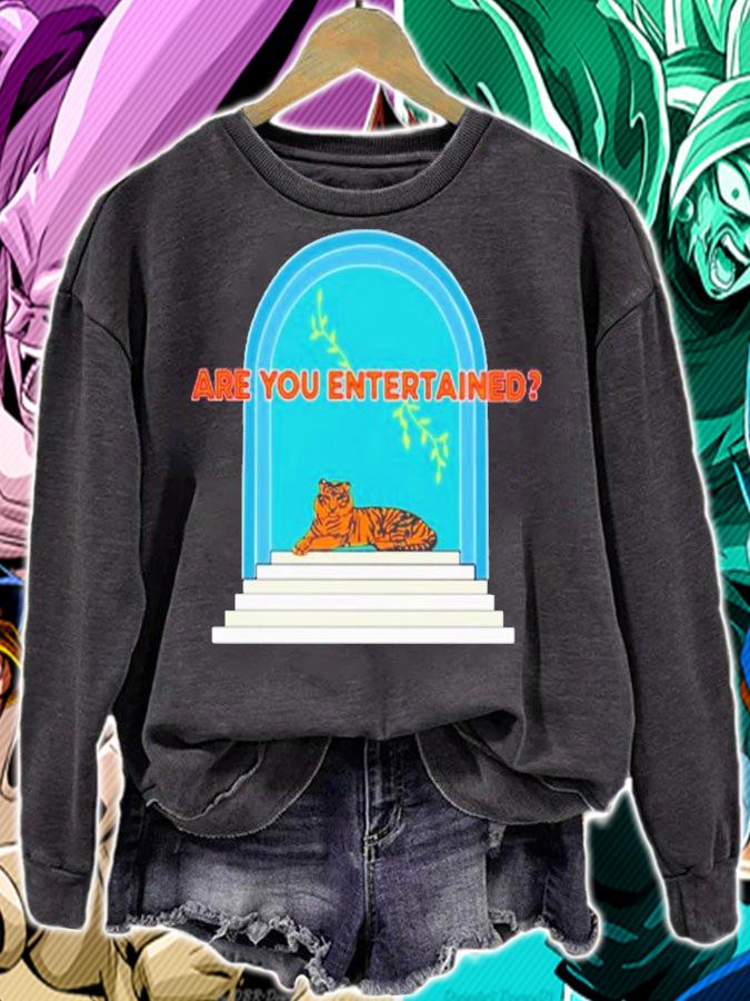 Bengal Tiger Are You Entertained T-Shirt t-shirt sweatshirt