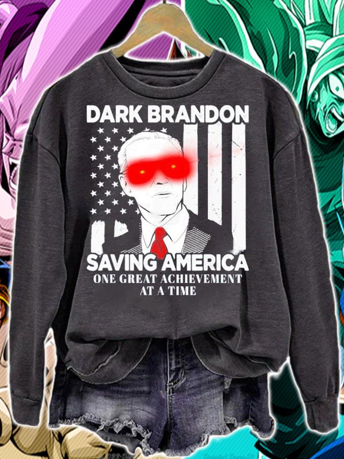 Biden Dark Brandon Saving America One Great Achievement At A Time Shirt t-shirt sweatshirt