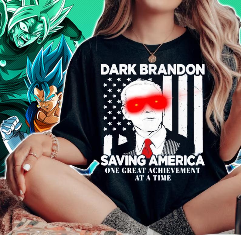 Biden Dark Brandon Saving America One Great Achievement At A Time Shirt t-shirt woman shirt