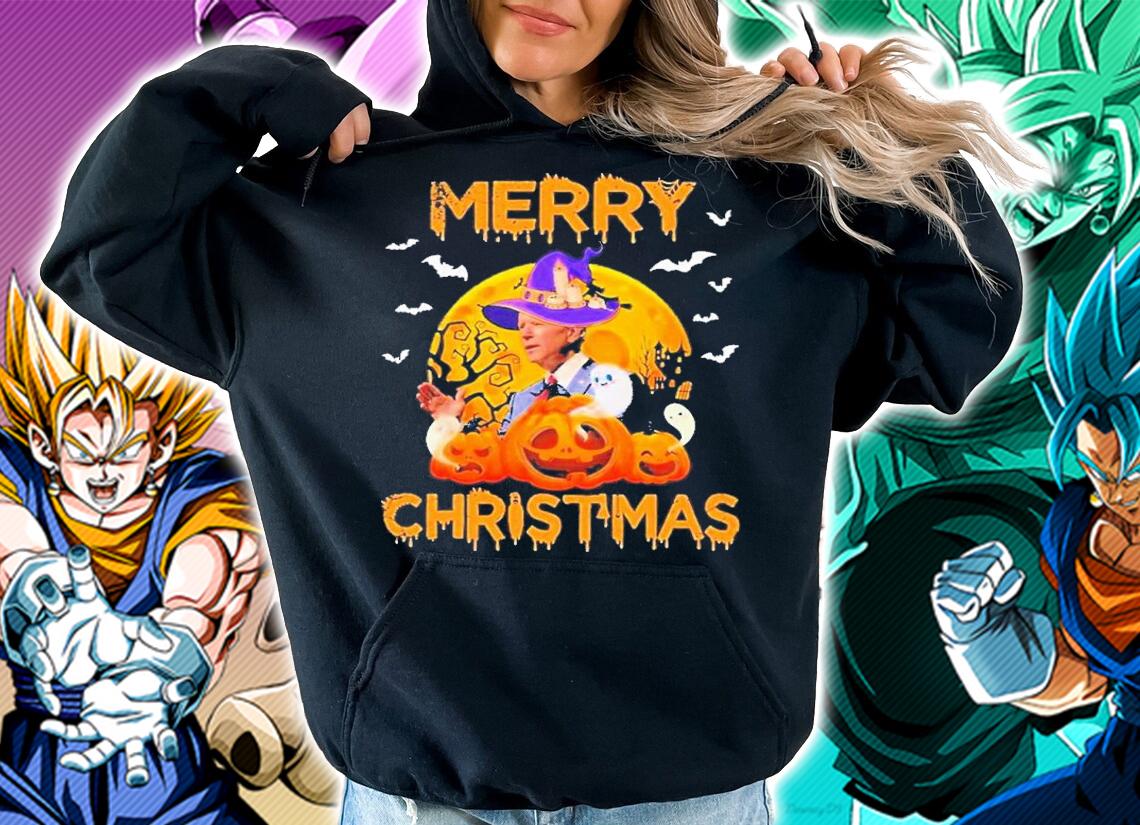 Biden Witch Happy Halloween Merry Christmas Day Shirt t-shirt hoodie