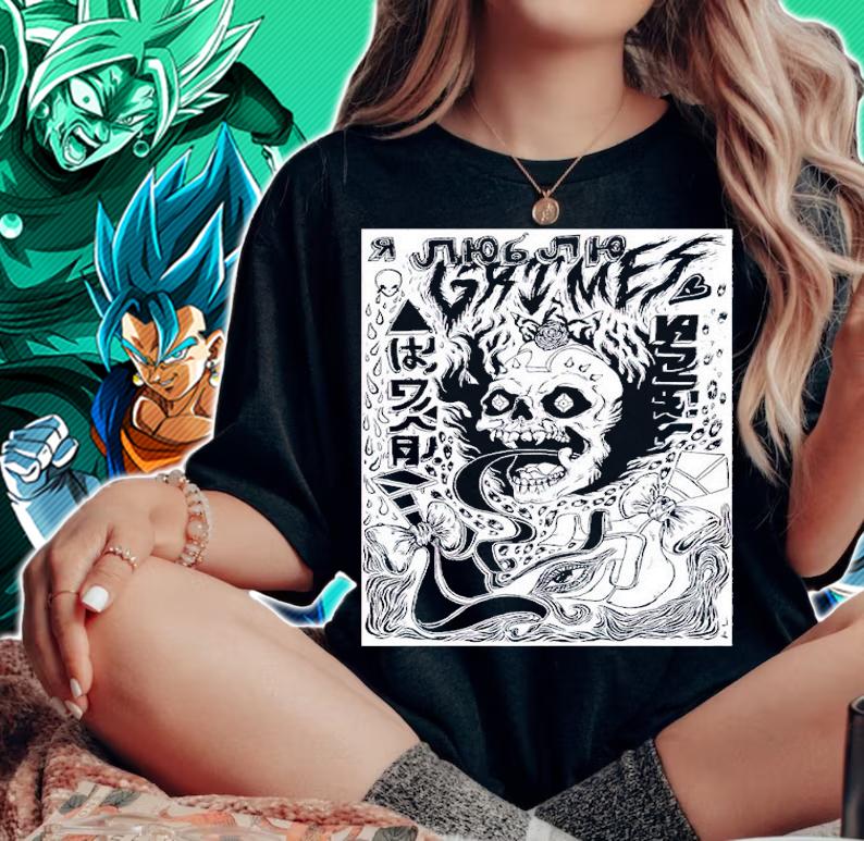 Grimes visions shirt t-shirt woman shirt
