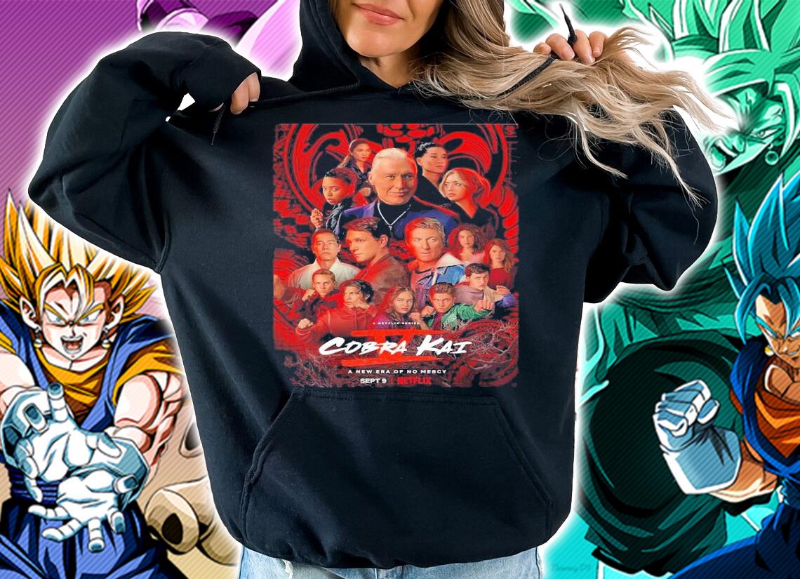 Cobra Kai Season 5 Poster Motion Poster Herald A New Era Of No Mercy Shirt t-shirt hoodie