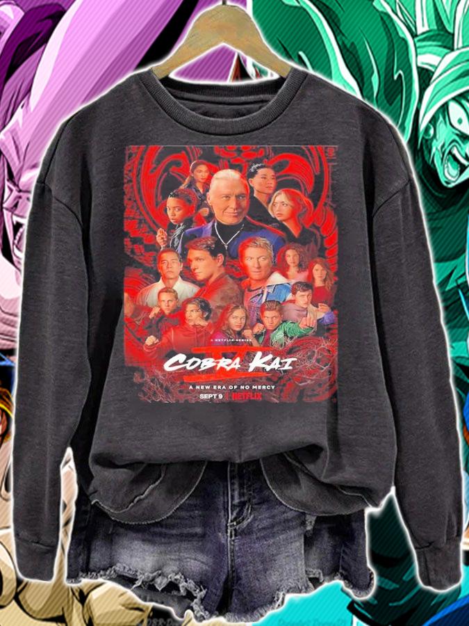 Cobra Kai Season 5 Poster Motion Poster Herald A New Era Of No Mercy Shirt t-shirt sweatshirt