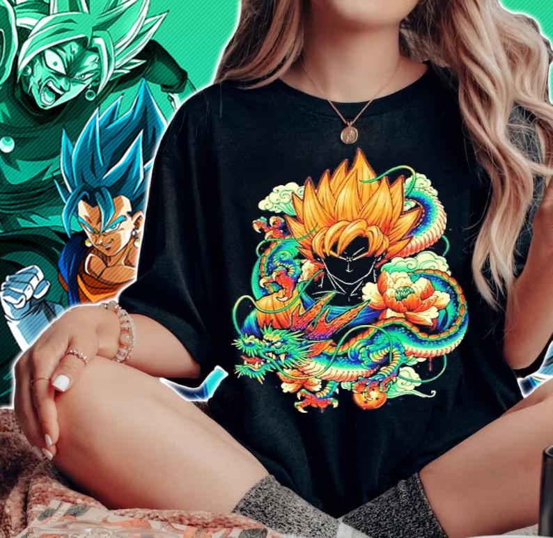 Colorful Dragon Ball shirt t-shirt woman shirt