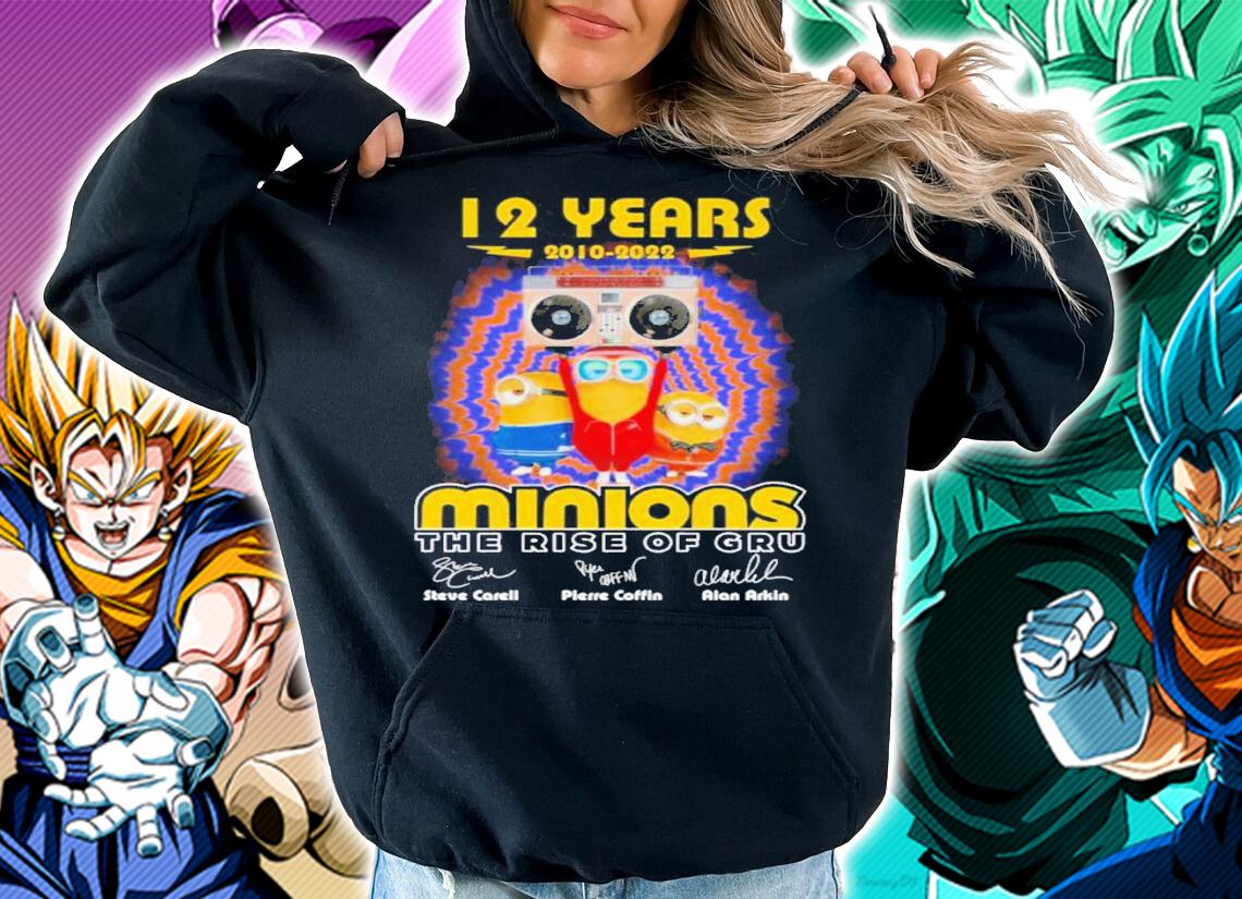 12 years 2010 2022 Minions the rise of Gru signatures shirt t-shirt hoodie