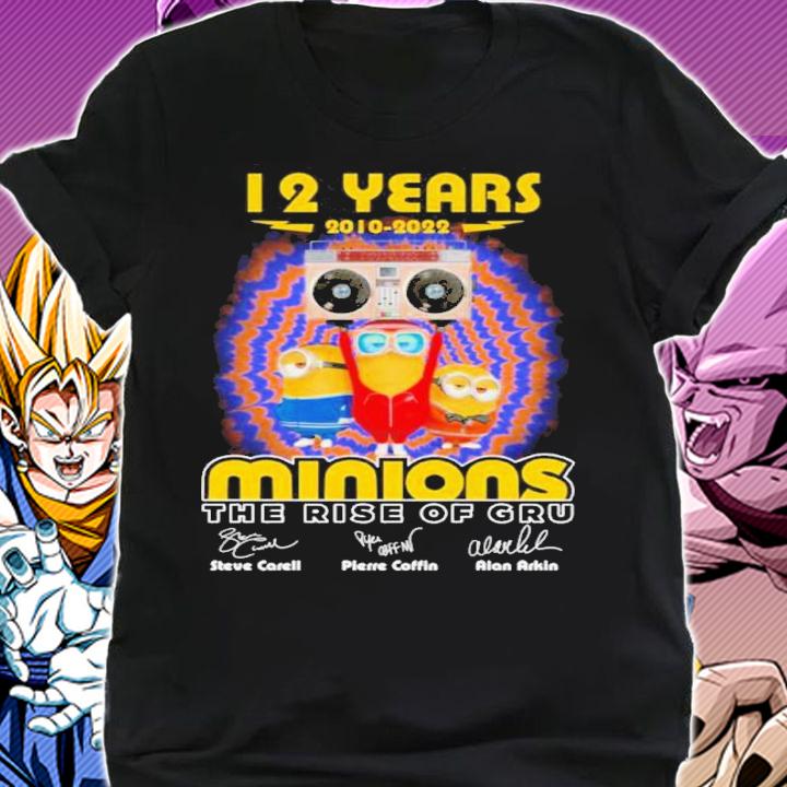 12 years 2010 2022 Minions the rise of Gru signatures shirt t-shirt shirt