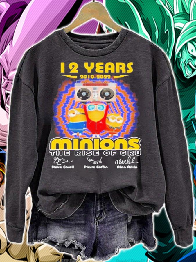 12 years 2010 2022 Minions the rise of Gru signatures shirt t-shirt sweatshirt