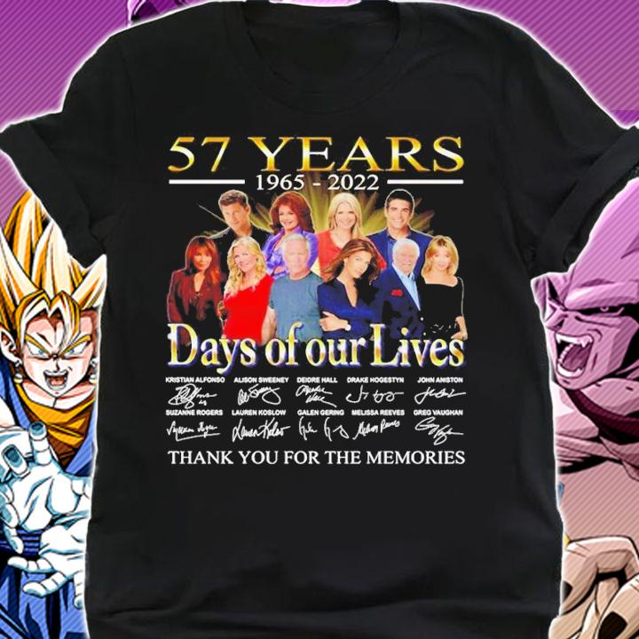 57 Years 1965-2022 Days Of Our Lives Signature Thank You For The Memories t-shirt shirt
