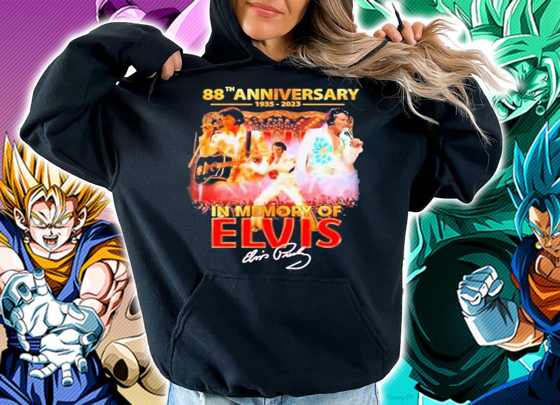 88th Anniversary 1935-2023 In Memory Of Elvis Presley Signature t-shirt hoodie
