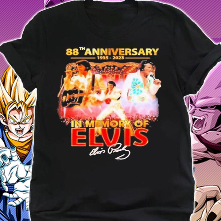 88th Anniversary 1935-2023 In Memory Of Elvis Presley Signature t-shirt shirt