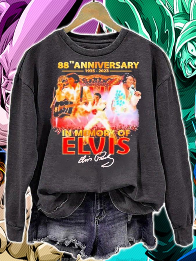 88th Anniversary 1935-2023 In Memory Of Elvis Presley Signature t-shirt sweatshirt