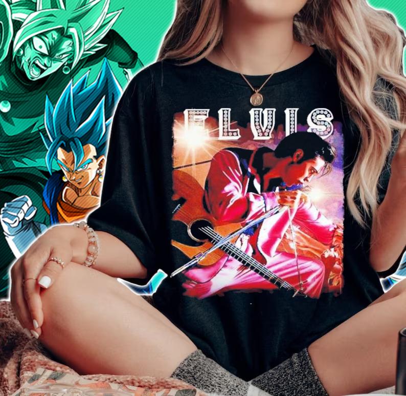 Austin Butler Elvis And Guitar Shirt t-shirt woman shirt