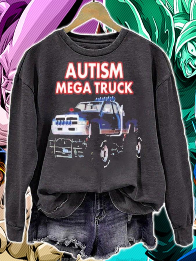 Autism Mega truck shirt t-shirt sweatshirt