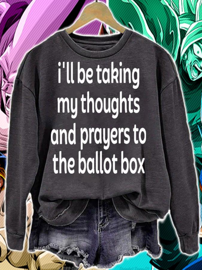 Colin Kaepernick I'll Be Taking My Thoughts And Prayers To The Ballot Box Shirt t-shirt sweatshirt