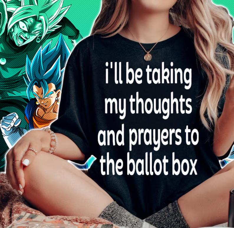 Colin Kaepernick I'll Be Taking My Thoughts And Prayers To The Ballot Box Shirt t-shirt woman shirt