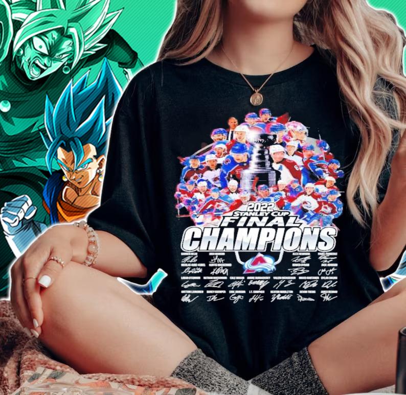 Colorado Avalanche 2022 Stanley Cup Final Champions Signatures Shirt t-shirt woman shirt