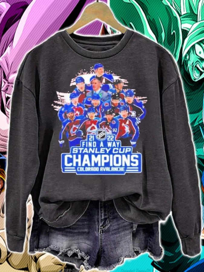 Colorado Avalanche NHL 2021-2022 Find A Way Stanley Cup Champions Shirt t-shirt sweatshirt