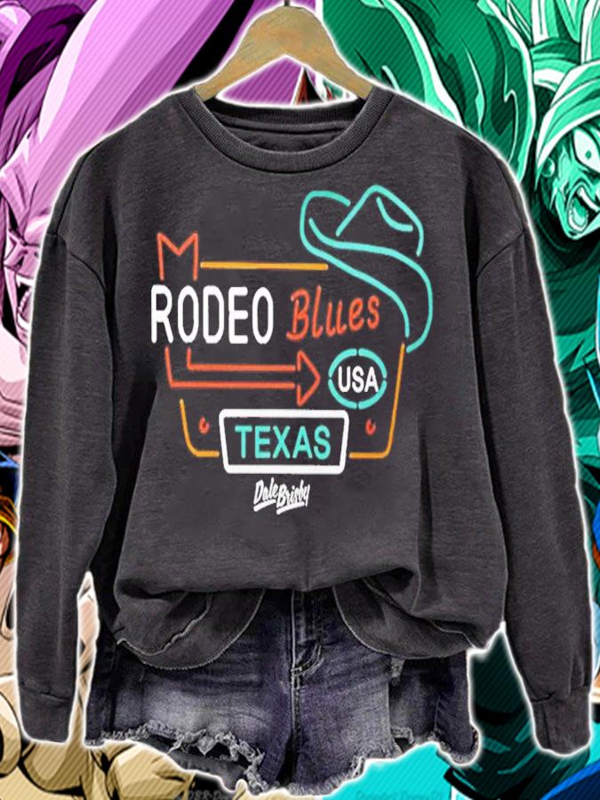 Rodeo Blues Usa Texas Dale Brisby T-Shirt t-shirt sweatshirt