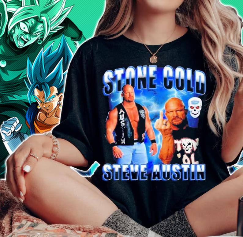 Stone Cold Steve Austin Vintage Retro 90s Shirt t-shirt woman shirt