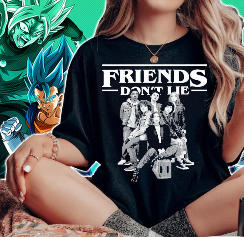 Stranger Things Friends Don't Lie T-Shirt t-shirt woman shirt
