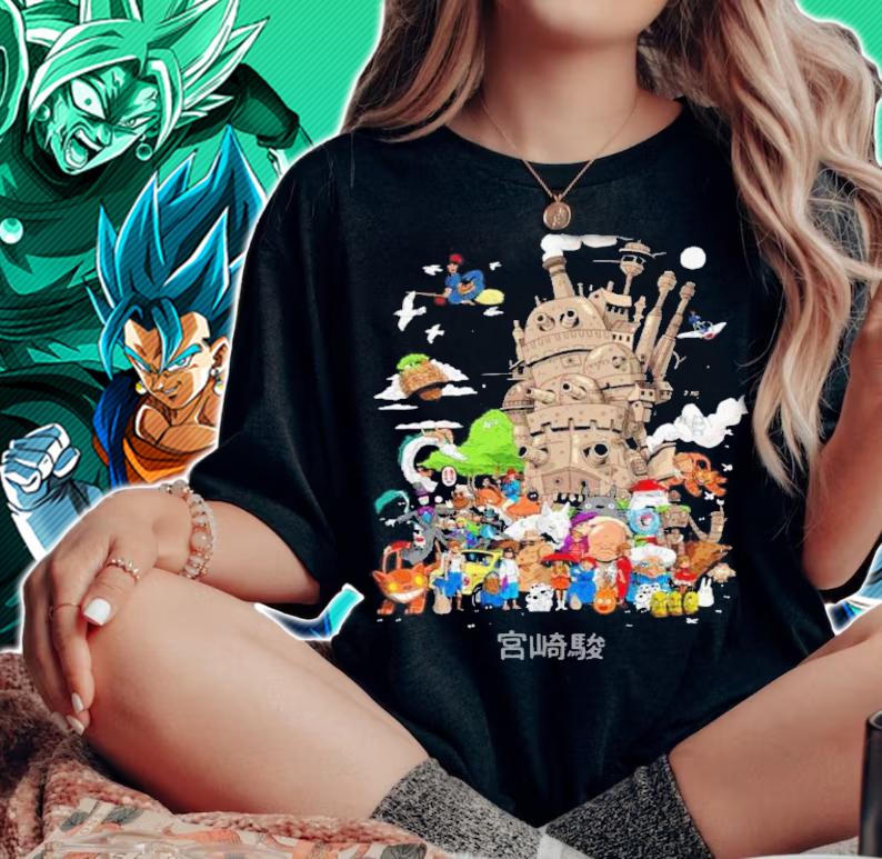 Studio Ghibli Movie Characters Shirt t-shirt woman shirt
