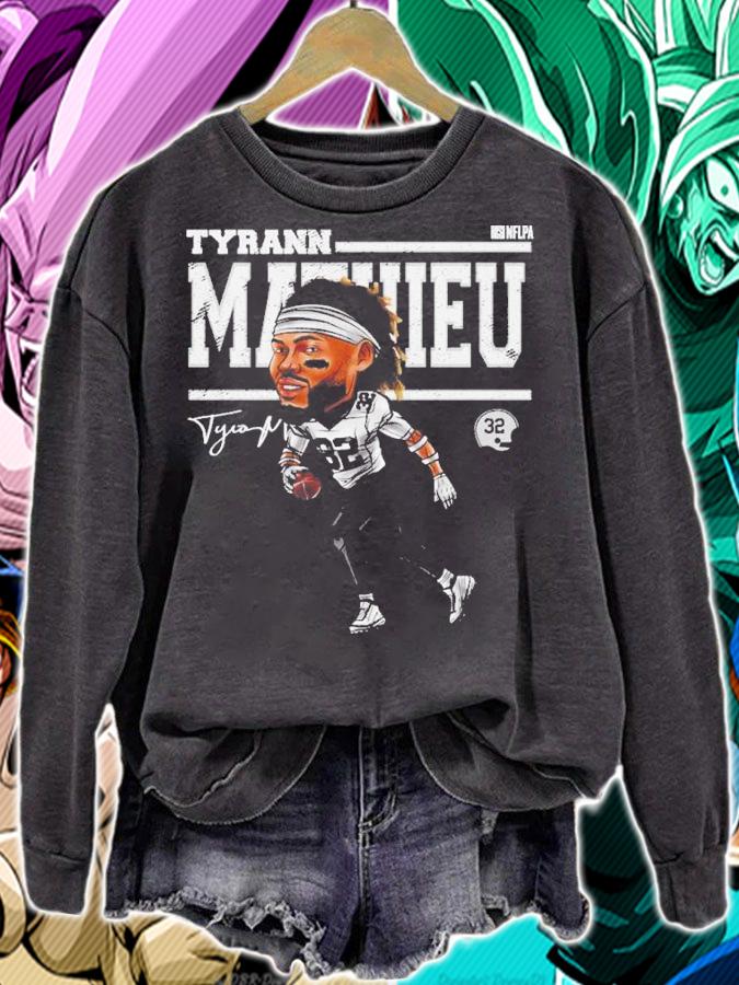 Tyrann Mathieu New Orleans Cartoon Football Signature Shirt t-shirt sweatshirt